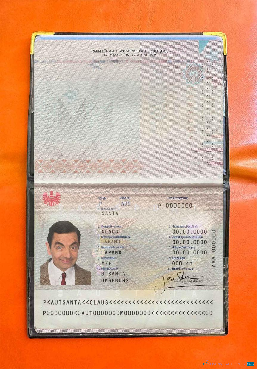 Download Austria passport photo look Photoshop template